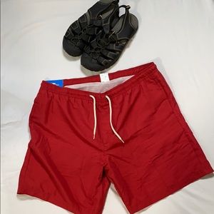 Crane red men’s swim trunks size XL 40-42